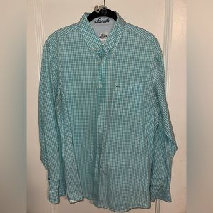 Men’s Lacoste Gingham Long-Sleeved Shirt - L
